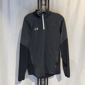 Under Armour Men's Dark Gray and‎ Black Zip-Up Sweater